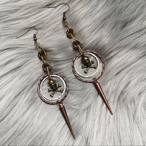 Pirate Skull Earrings Handmade Jewelry